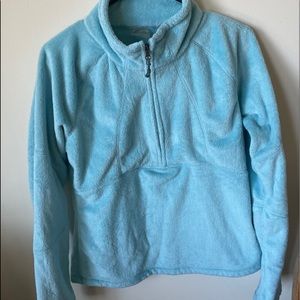 Blue Athleta Sherpa teddy sweater